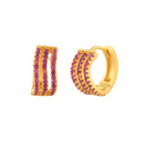 Sparkling Essentials Gulaba Hoop Stud Earrings