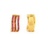 Sparkling Essentials Gulaba Hoop Stud Earrings