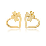 Valentine’s Day Lucky in Love Clover Heart Stud Earrings