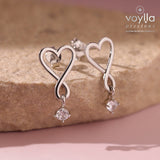 Valentine’s Day Infinite Heartshine Sterling Silver Drop Earrings