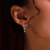 Valentine’s Day Infinite Heartshine Sterling Silver Drop Earrings