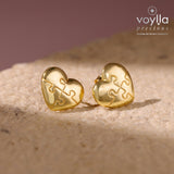 Valentine’s Day Puzzle of the Heart Sterling Silver Stud Earrings