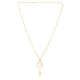 Valentine’s Day Golden Drop of Love Sterling Silver Pendant