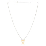 Valentine’s Day Two Souls One Heart Sterling Silver Pendant