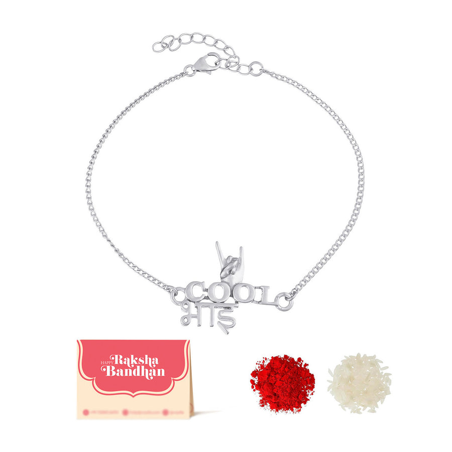 925 Sterling Silver Precious Cool Bhai Bracelet | Voylla
