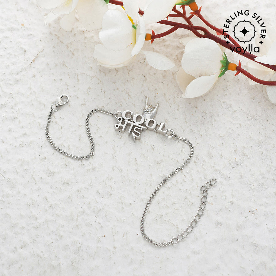 925 Sterling Silver Precious Cool Bhai Bracelet | Voylla