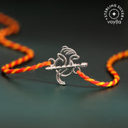 Divine Ganesha Bansuri Designer Sterling Silver Rakhi For Brother