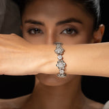 Halo Essence Studded Floral Bracelet