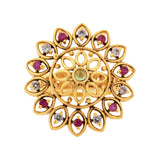 Gold Essentials Antique Lotus Temple Ring