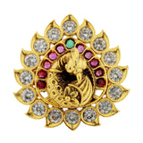 Gold Essentials Peacock Glory Adjustable Ring