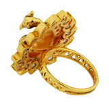 Gold Essentials Peacock Glory Adjustable Ring
