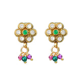 Gold Elegance Antique Floral Charm Pendant Set