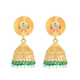 Gold Elegance Royal Emerald Kundan Pearl Necklace Set