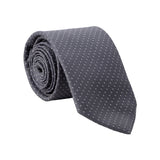 Charcoal Dotted Elegance Men’s Tie & Pocket Square Gift Set
