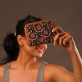 Floral Charm Clutch Wallet Bag