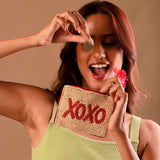XOXO Beaded Coin Bag