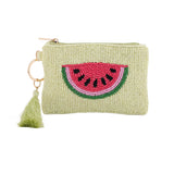 Sweet Slice Watermelon Beaded Coin Bag