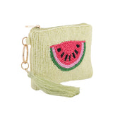 Sweet Slice Watermelon Beaded Coin Bag