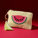 Sweet Slice Watermelon Beaded Coin Bag