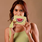 Sweet Slice Watermelon Beaded Coin Bag