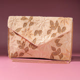 Golden Blossom Beaded Party Clutch Bag