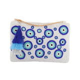 Evil Eye Beaded Clutch Bag