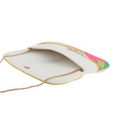 Tropical Bloom Beaded Clutch Bag