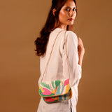 Tropical Bloom Beaded Clutch Bag