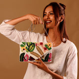 Garden Muse Beaded Clutch Bag