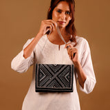 Midnight Luxe Beaded Clutch Bag