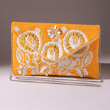Sunshine Bloom Beaded Clutch Bag