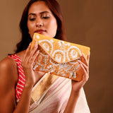 Sunshine Bloom Beaded Clutch Bag