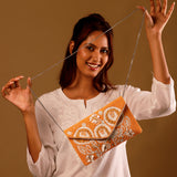 Sunshine Bloom Beaded Clutch Bag