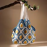 Boho Bloom Crochet Tote Bag
