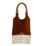 Golden Dusk Beaded Tassel Handbag