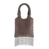 Midnight Grace Beaded Tassel Handbag