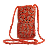 Rustic Charm Crochet Pouch Bag