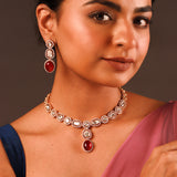 Kundan Opulence Royal Ruby Necklace Set