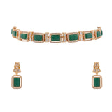 Kundan Opulence Emerald Grace Necklace Set