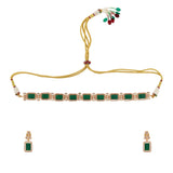 Kundan Opulence Emerald Grace Necklace Set