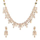 Kundan Opulence Crystal Cascade Necklace Set