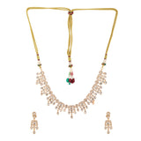 Kundan Opulence Crystal Cascade Necklace Set