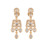 Kundan Opulence Crystal Cascade Necklace Set