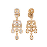 Kundan Opulence Crystal Cascade Necklace Set