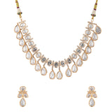 Kundan Opulence Crystal Dewdrop Necklace Set