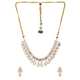 Kundan Opulence Crystal Dewdrop Necklace Set
