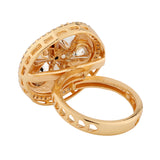 Kundan Elegance Golden Blossom Statement Ring