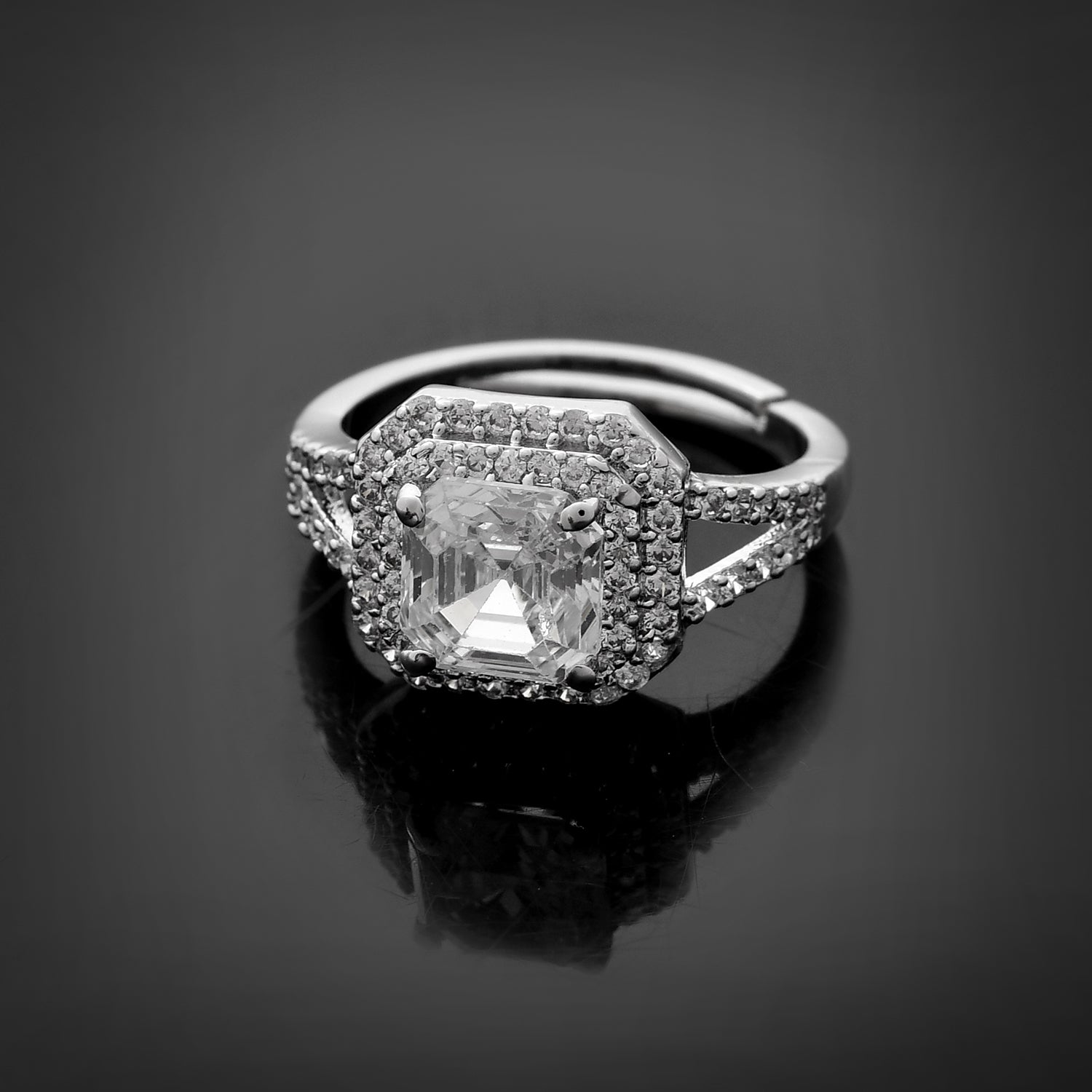 Diamond Engagement Infinity Solitaire White Gold Engagement Rings