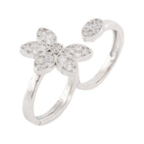 Halo Essence Floral Front Open Ring