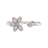 Halo Essence Floral Front Open Ring